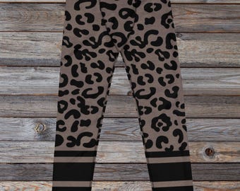 Men's Leopard Leggings~Animal print Legging Men~Yoga Pants Men~Goa Psy Trance Festival Leggings~Hippie Men Trouser~Boho Pants~Tribal Legging