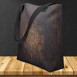 Flower of Life Sacred Geometric Tote Bag~Batik Yoga Bag-Psychedelic Bag~Goa Psytrance Bag~Hippie Shopping Bag~Alternative Beach Bag~Tote Bag