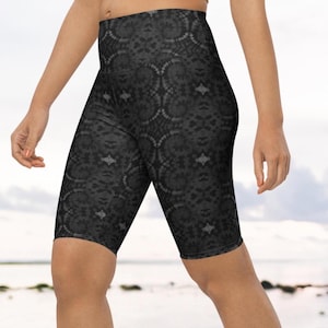 Fractal Tie Dye Biker Shorts ~ Yogabatikbroek ~ Tie Dye Booty ~ Goa Psytrance korte broek ~ Hippie boholegging ~ alternatieve festivalkleding