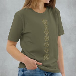 7 Chakra Organic Cotton T-Shirt~UNISEX~Sacred Geometric Tees~Goa Top~Psy Trance Clothes~Tribal Top~Mandala Yoga Shirt~Alternative Clothes