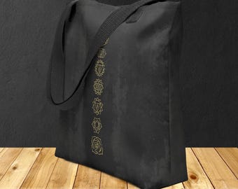 7 Chakras Tote Bag | Spiritual Tote for Yoga, Daily Life & Conscious Living