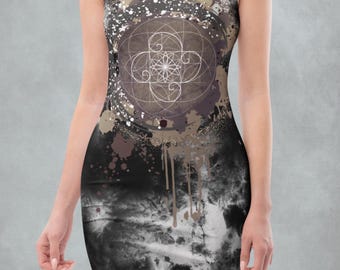 Seven Chakra PIXIE DRESS Flamenco Psytrance Festival Hippy Mandala Burning Man