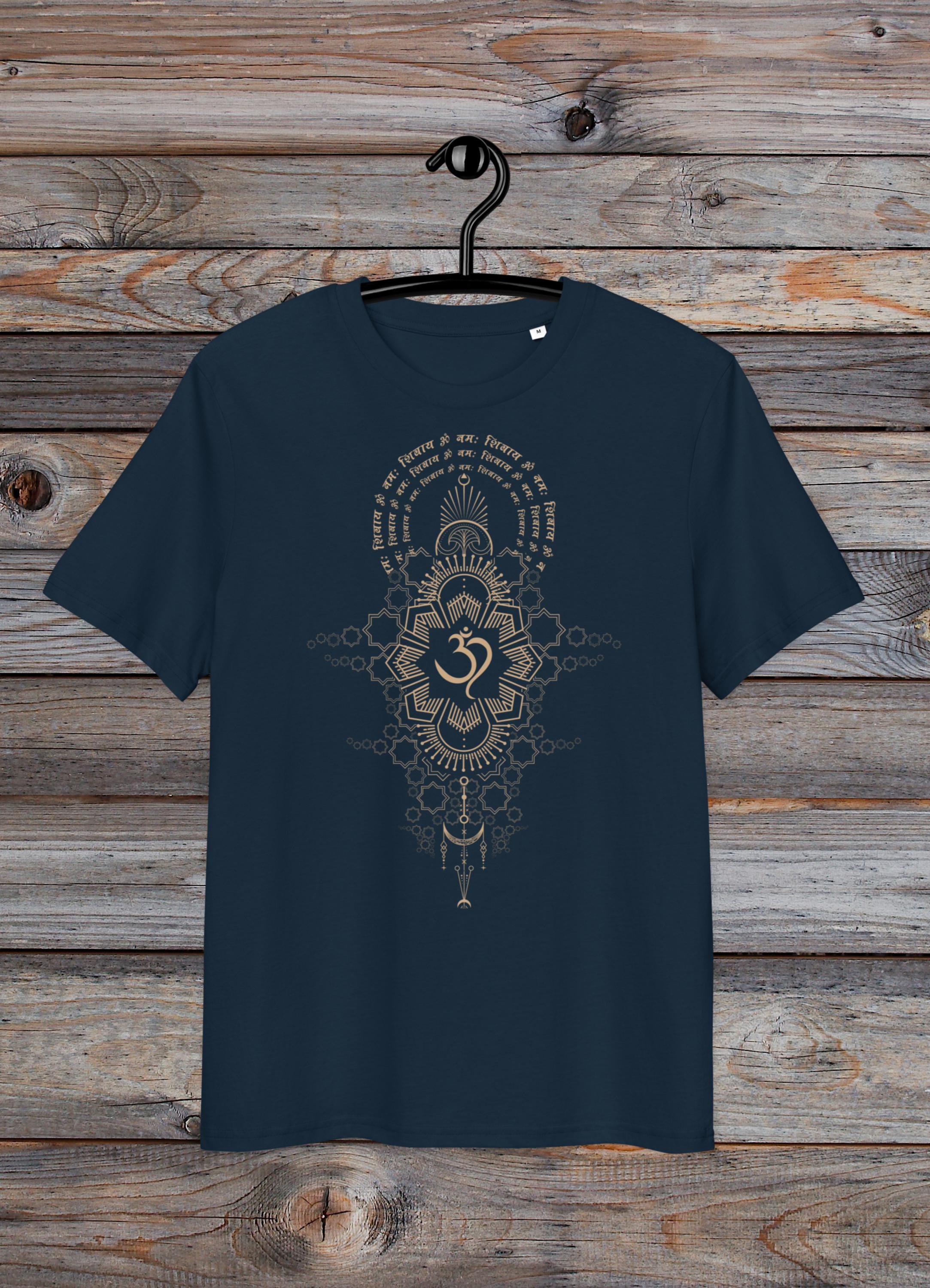 Om Symbol Sacred Geometric Men Organic Cotton T-shirt~unisex~goa 