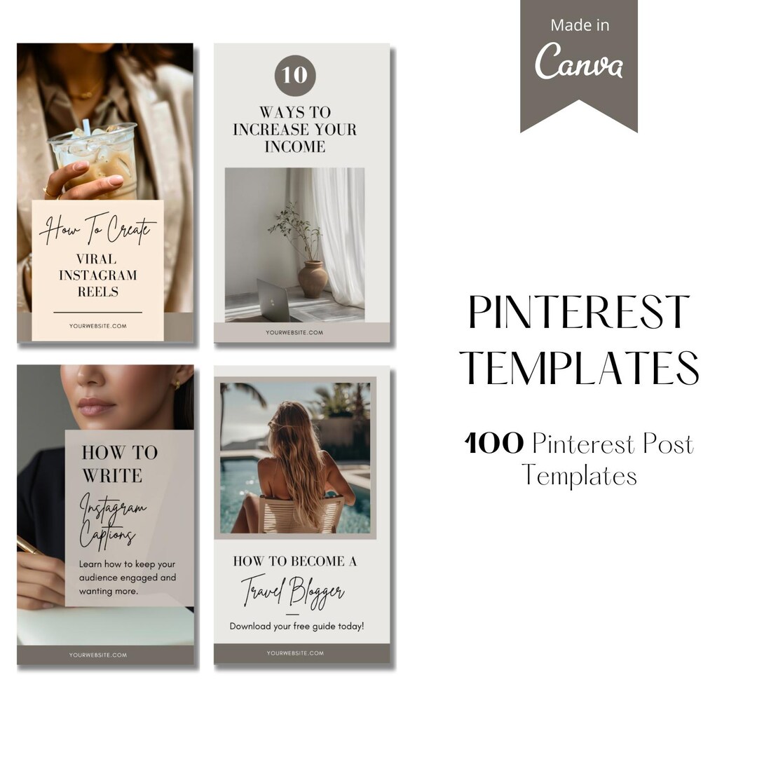 Templates for Pinterest, Canva Templates, Social Media Templates, Pinterest Pin Templates ...