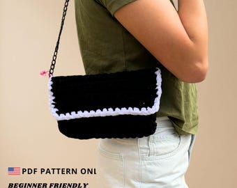 Soft Shell Crochet Clutch Pattern, Snap Closure Purse PDF