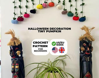 Halloween Crochet Pumpkin Digital PDF Pattern | Beginner Friendly Garland or Decor, Easy DIY Fall Crochet Instant Download