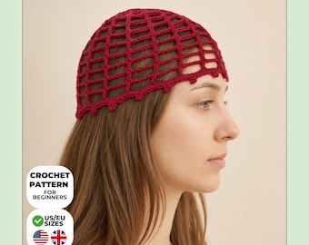 Summer Beanie Digital PDF Pattern Coastal 2026 Boho Festival Style, Mesh Crochet Hat Tutorial, Slow Fashion DIY Guide
