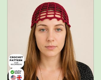 Summer Beanie Digital PDF Pattern Coastal 2026 Boho Festival Style, Mesh Crochet Hat Tutorial, Slow Fashion DIY Guide