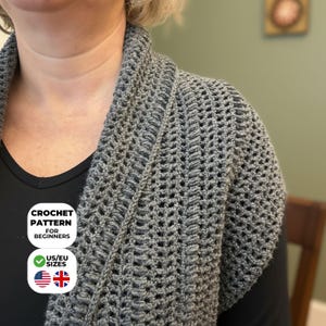 Crochet Vest Pattern Digital PDF Beginner Easy Boho Box Peanut Stitch Summer Sleeveless Instant Download