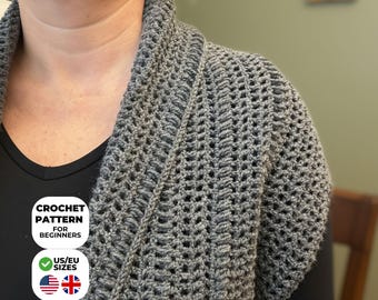 Crochet Vest Pattern Digital PDF Beginner Easy Boho Box Peanut Stitch Summer Sleeveless Instant Download