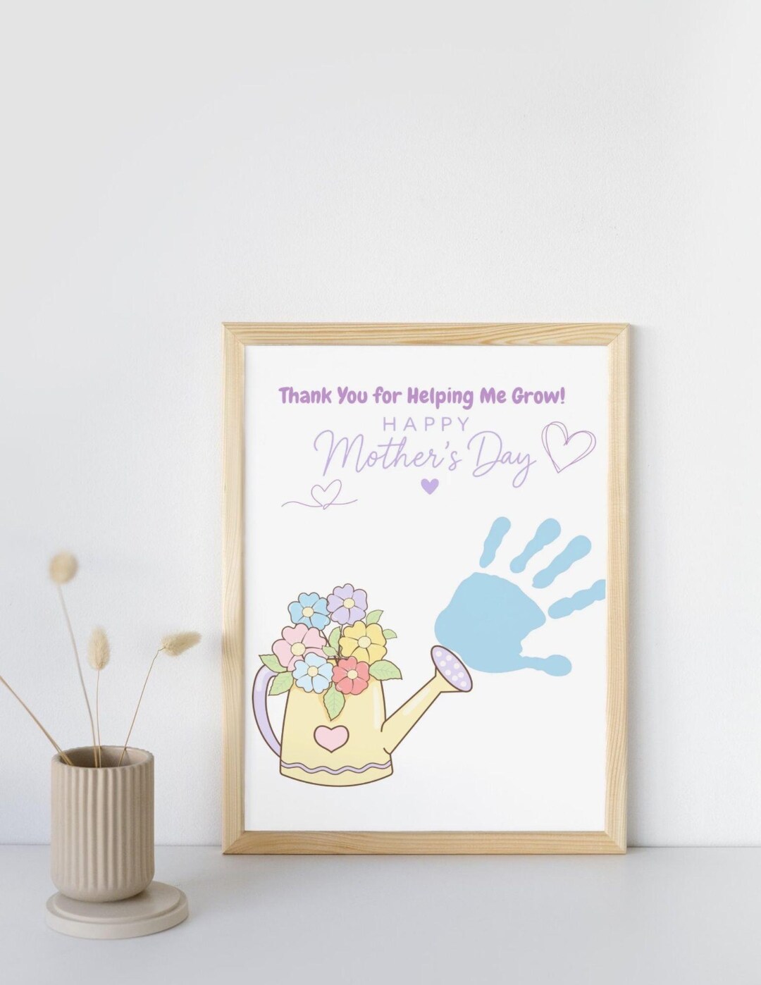Mother’s Day Handprint Craft Printable | Thank You for Helping Me Grow ...