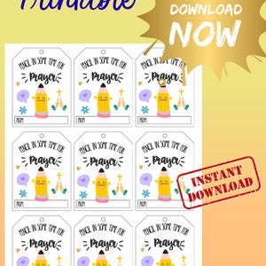 Christian Back to School Gift Tags Pencil in Time for Prayer Printable Tags for Teachers Students Homeschool Sunday School Christian School