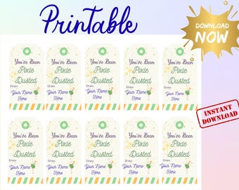 Pixie Dusted Gift Tags Fairy Gift Tags Disney Trip Pixie Dust Tags Cruise Favor Classroom Favor Party Favor Pixie Dust Printable Gift Tag