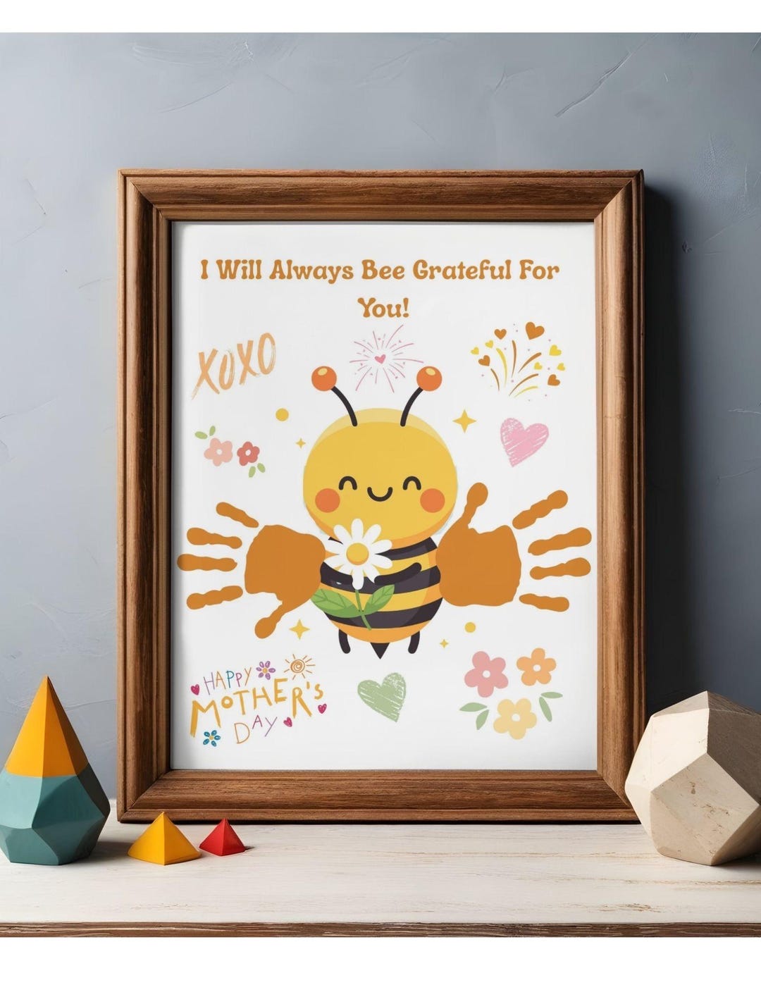 Mother’s Day Handprint Craft Printable | Bee Handprint Craft for Kids ...