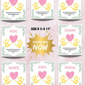 Grandma Handprint Art: Grandparents Day Keepsake Gift (Printable PDF)