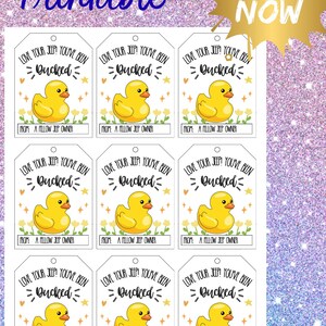 Jeep Duck Tags: Love Your Jeep Printable Gift Labels (PDF Download)