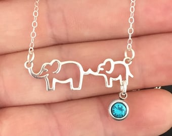 New Mom & Baby Elephant Mothers Day Necklace Mommy Jewelry 1st Time First Mothers Day Gift Wife from Husband Son Daughter Baby Child Toddler