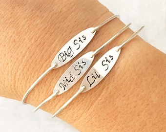 3 Sisters Bracelets Sterling Silver Sisters Jewelry 3 Sister Gifts for Christmas Present Sisters Three Sisters Bracelets Three Sisters Gifts