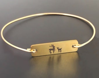 Mommy Reindeer Christmas Jewelry Gift for New Mom or Pregnancy Gift Unique Gift Girlfriend Jewelry Holiday Fashion Holiday Bracelet Bangle