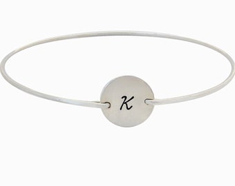 Sterling Silver Initial Bracelet Personalized Gift Teen Girl Cute Christmas Gift Idea Teenage Girl Teenager Age 13 14 15 16 17 Birthday Gift