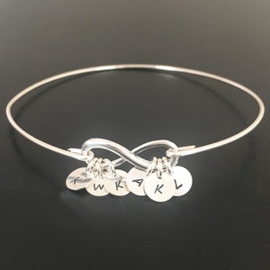 Set of 6 Best Friends Bracelets Custom Mini Infinity Friendship Bracelets for Six 6 Best Friends Gifts Friendship Jewelry 6 Friendship Gifts