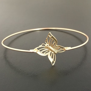 Butterfly Bracelet for Women, Butterfly Jewelry, Bridesmaid Bangle Bracelet, Bridesmaid Gift, Butterfly Bangle