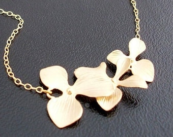 Orchid Necklace, Orchid Flower Jewelry,Flower Gift for Bridesmaid, Necklace Bridesmaid, Jewelry Flower, Necklace for Women