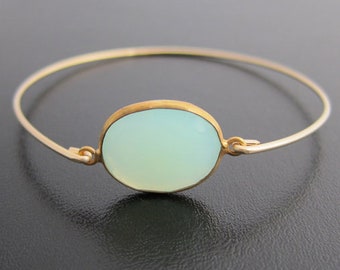 Seafoam Green Chalcedony Bracelet, Green Chalcedony Jewelry, Green Stone Bracelet for Women, Sea Foam Green Gemstone Bracelet for Women
