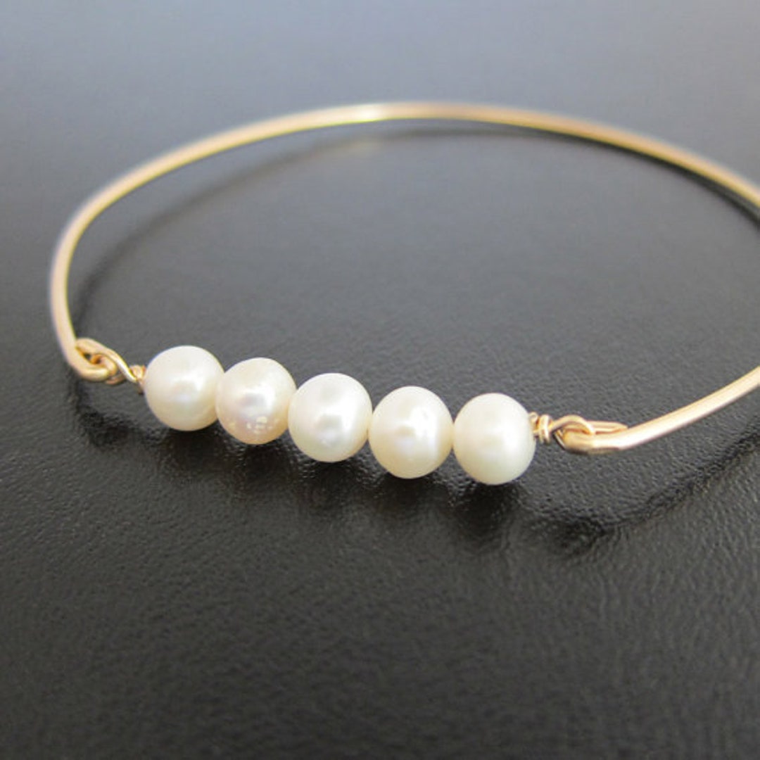 Cultured Freshwater Pearl Bracelet Wedding Bridesmaid Cultured Pearl ...