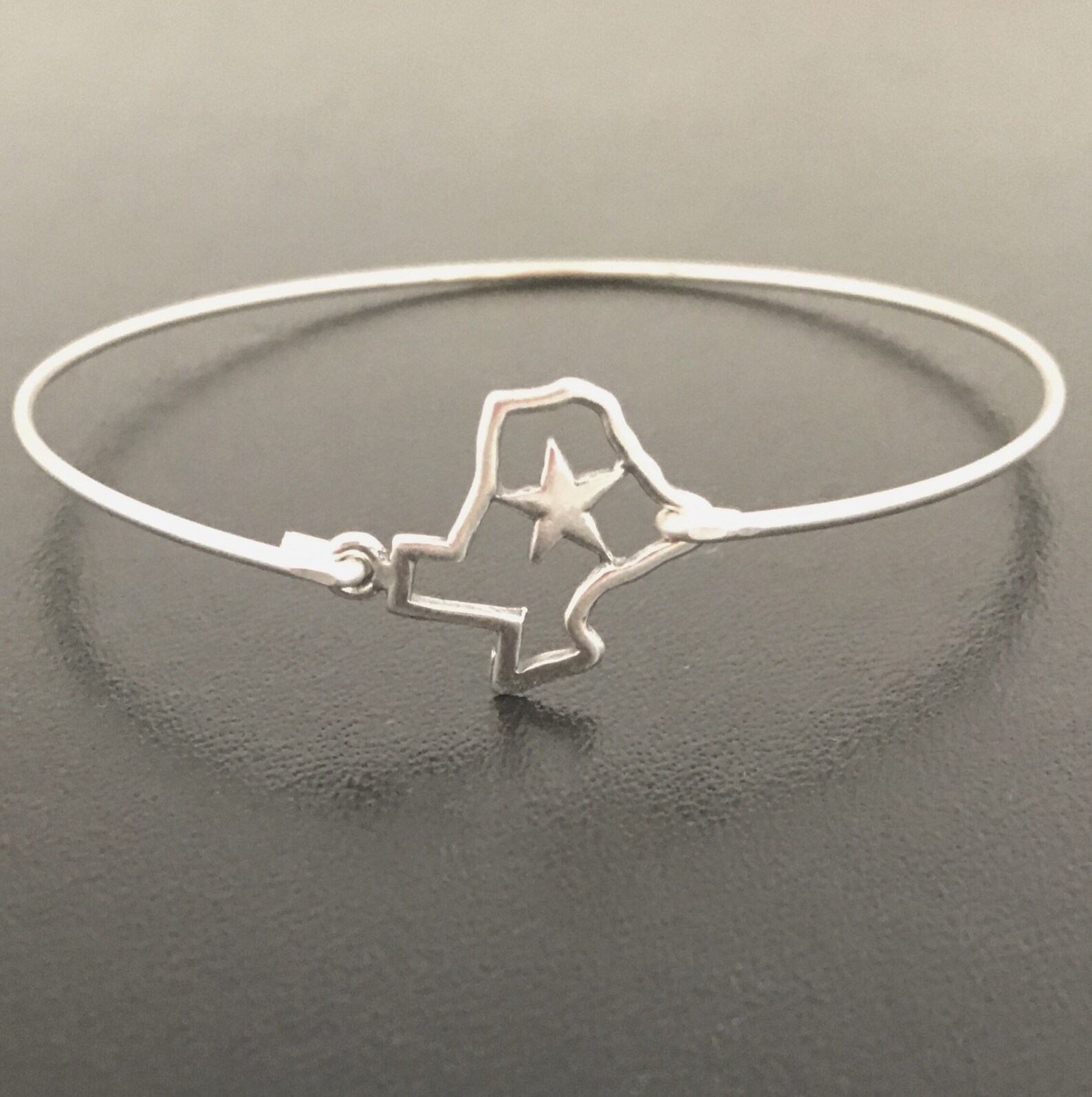 Sterling Silver Texas Bracelet State of Texas Jewelry Texas Etsy
