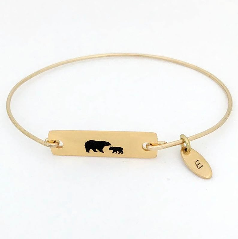 Mama Bear with 2 Cubs Wife Mother's Day Gift Mom of 2 Kids Boy Girl Son Daughter Mothers Day Bracelet Wife Gift from Husband Mother Two Kids image 5