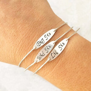 Big Sister Lil Sister Bracelet Set Cute Gifts for Sisters Big Sister Little Sister Gift Sister Christmas Gifts Jewelry Set Teens & Adults image 6