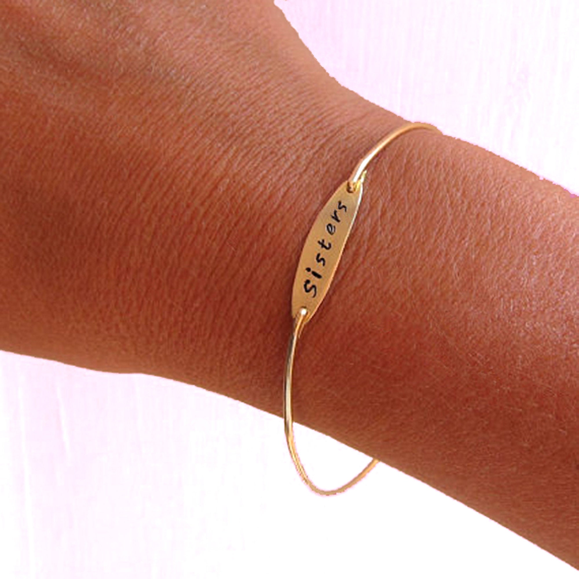 14k gold on sale sister bracelet