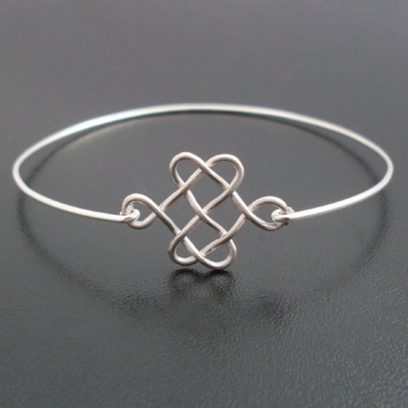 Celtic Knot Bracelet Bridesmaid Knot Bangle Celtic Bracelet image 1
