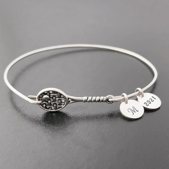 Personalized Tennis Bracelet Tennis Racket Bracelet Tennis Gift