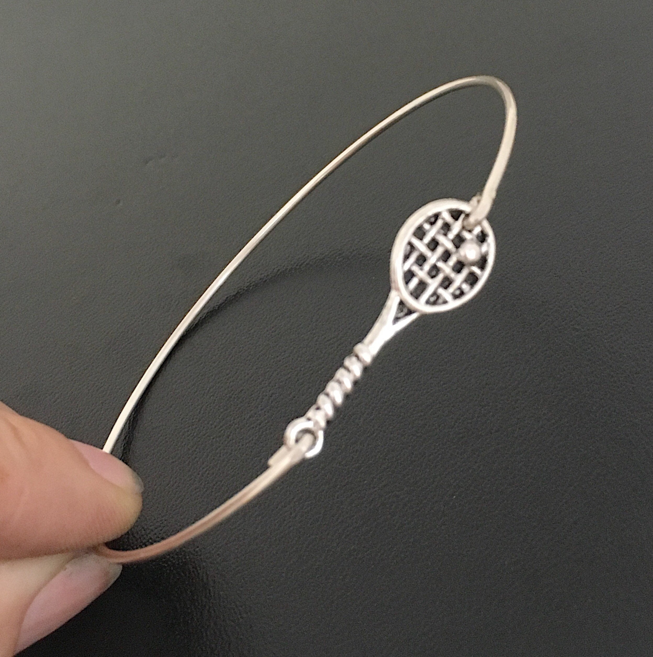 Tennis Bracelet for Women Tennis Gift Idea Tennis Jewelry Tennis Racket Bracelet Tennis Charm