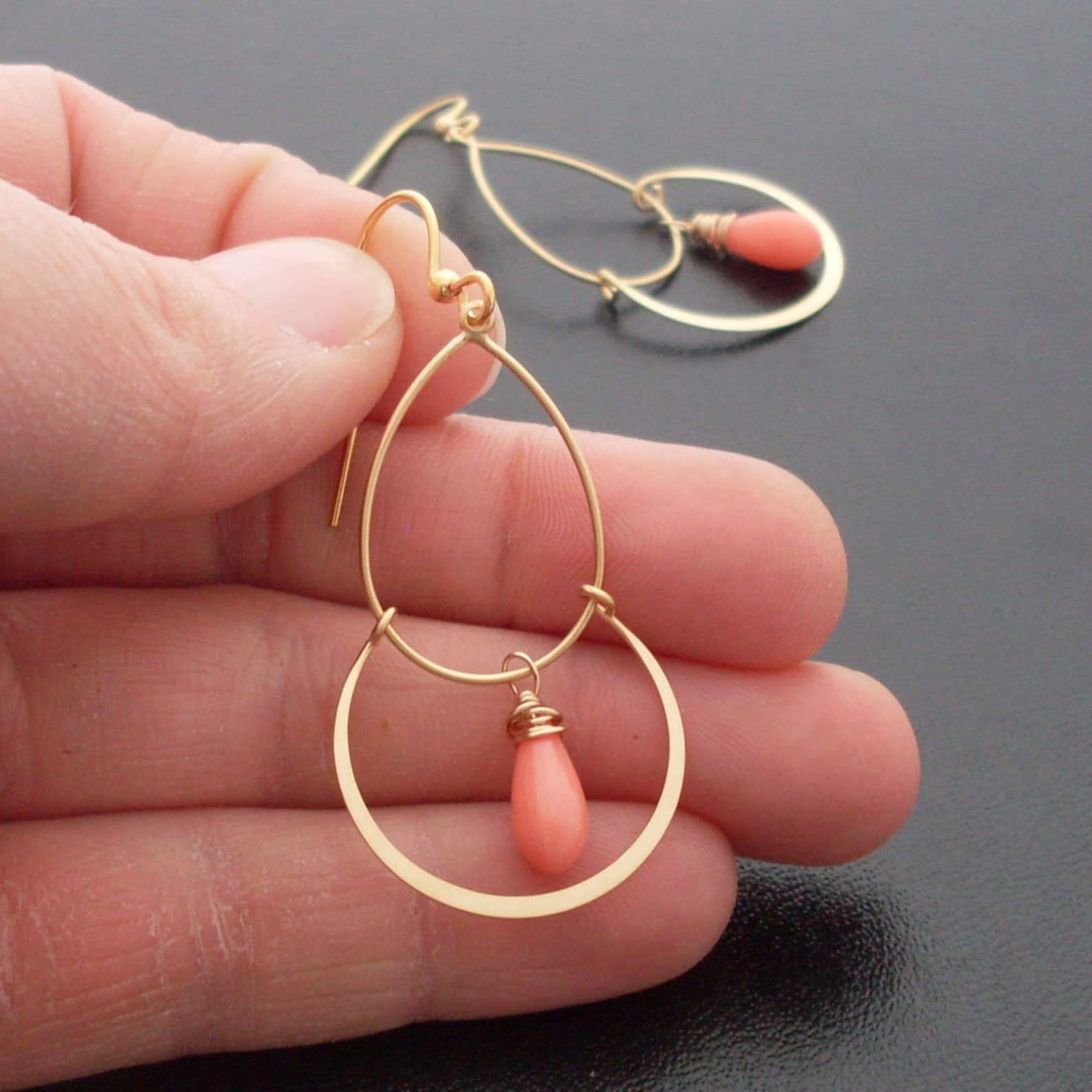 Coral Pink Earrings Pink Coral Earrings Coral Chandelier Etsy