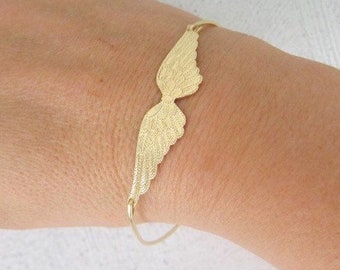 Pulsera de alas de ángel, pulsera de ángel, joyería de alas de