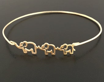 Bracelet éléphant 14 carats plaqué or cadeau de fête des mères maman de 2 ou maman enceinte maman enceinte attend la mère cadeau de grossesse cadeau de maman enceinte