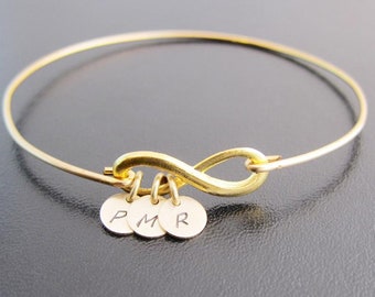 Mini Infinity Friendship Bracelet 2, 3, 4, 5 or 6 Charms Best Friend Gift Birthday Gift Long Distance Friendship Gift Personalized Jewelry