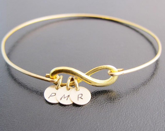 Mini Infinity Friendship Bracelet 2, 3, 4, 5 or 6 Charms Best Friend Gift Birthday Gift Long Distance Friendship Gift Personalized Jewelry