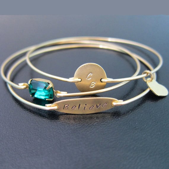 Custom Monogrammed Stacking Bracelet