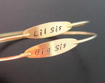 Big Sister Lil Sister Bracelet Set Cute Gifts for Sisters Big Sister Little Sister Gift Sister Christmas Gifts Jewelry Set Teens & Adults