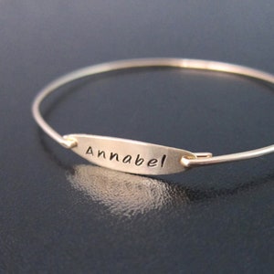 Name Bracelet for Women Custom Bracelet Personalize Name Bangle Bracelet with Name On It Name Jewelry for Mom with Kid Name Bracelet for Mom image 1