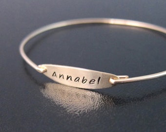 Name Bracelet for Women Custom Bracelet Personalize Name Bangle Bracelet with Name On It Name Jewelry for Mom with Kid Name Bracelet for Mom