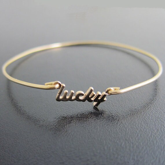 Lucky Charm Bracelet Lucky Bangle Bracelet Good Luck Bracelet Etsy
