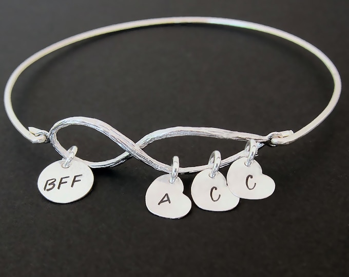 Set of 3 BFF Bracelets 3 Best Friends Jewelry Personalized BFF Gifts 3 Best Friends Bracelets BFFS Custom Gift Female Friend Group Roommates