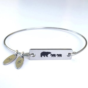 Mama Bear Bracelet with Charms Mom Jewelry Personalized Gift Mom Gift Idea Mothers Day Gift Mom Birthday Gift from Daughter Son Husband Kids image 8