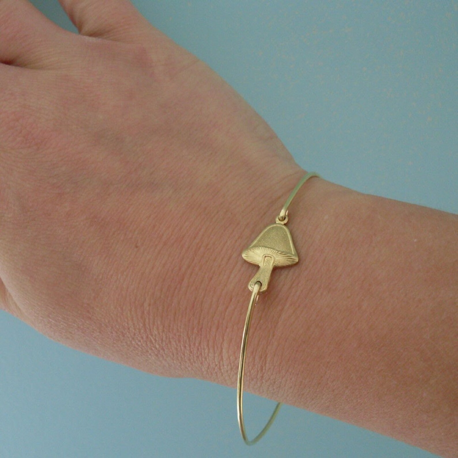 Mushroom Bracelet Mushroom Bangle Bracelet Mushroom Charm - Etsy
