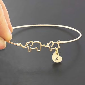 Grandma & First Grandchild Elephant Bracelet New Grandma Gift Unique Mothers Day Gift Jewelry from Baby Grandson Granddaughter Kid Grandkid image 2